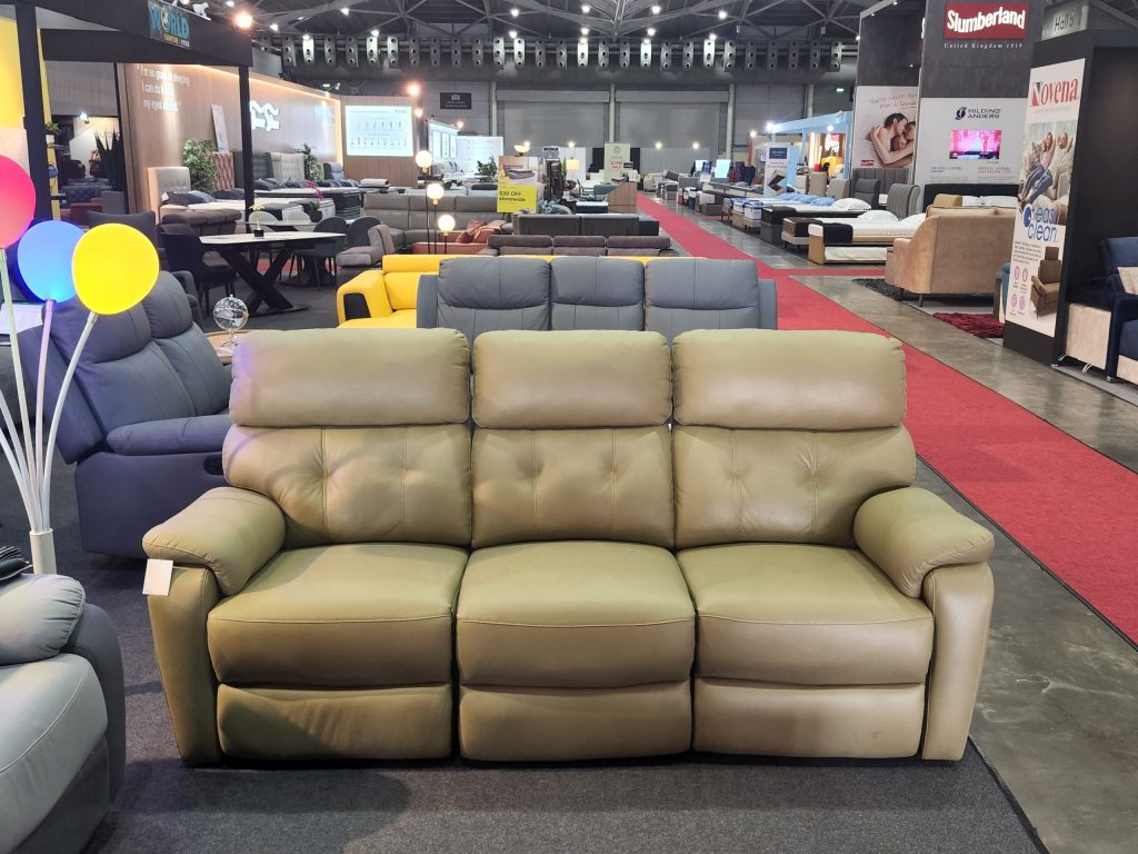 livorno taupe collection leather recliner sofa